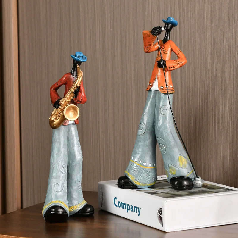 Abstract Musician Sculpture - Floral Fawna