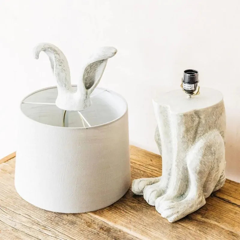 Hare Table Lamp - Floral Fawna