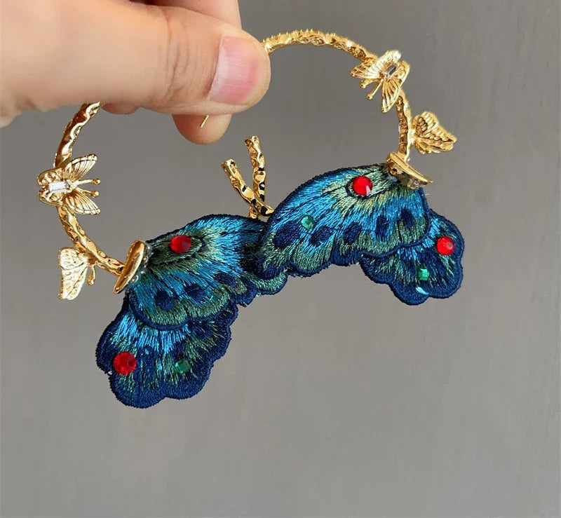Butterfly Wing Earrings - Floral Fawna