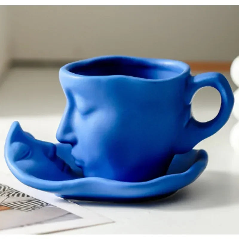 Kissing Ceramic Cup Tea Set - Floral Fawna