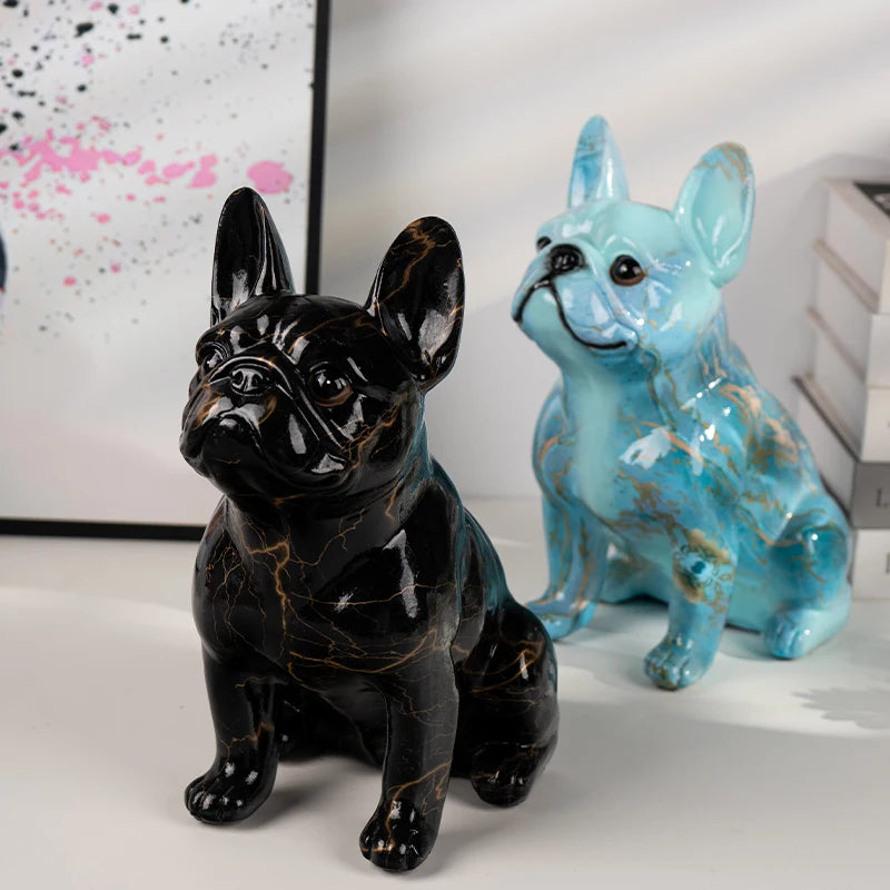 Abstract French Bulldog Statue - Floral Fawna