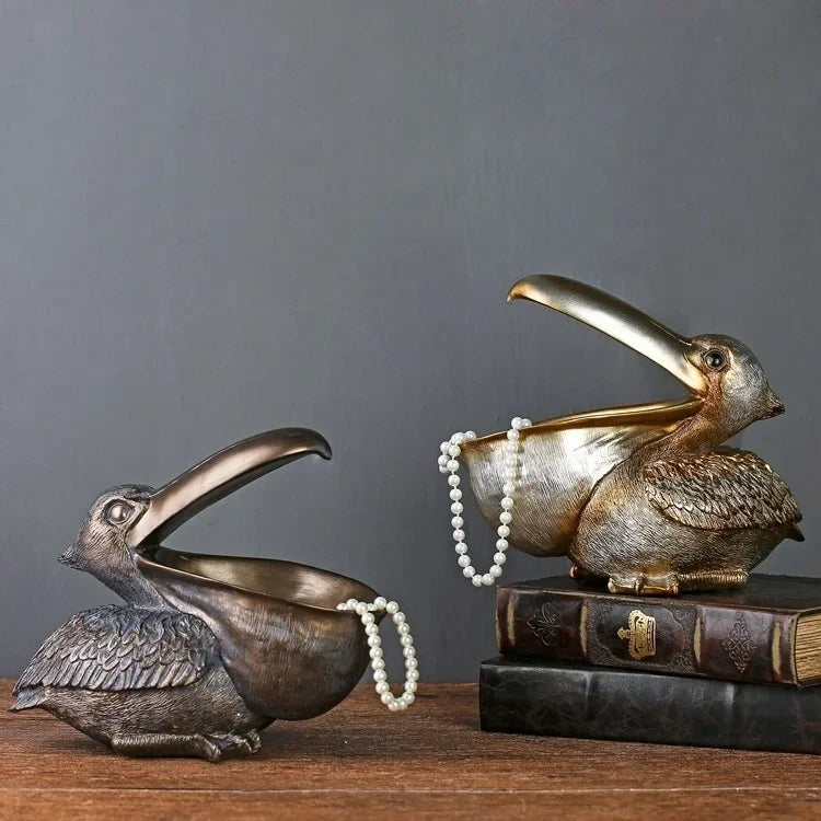 Pelican Storage Sculpture - Floral Fawna