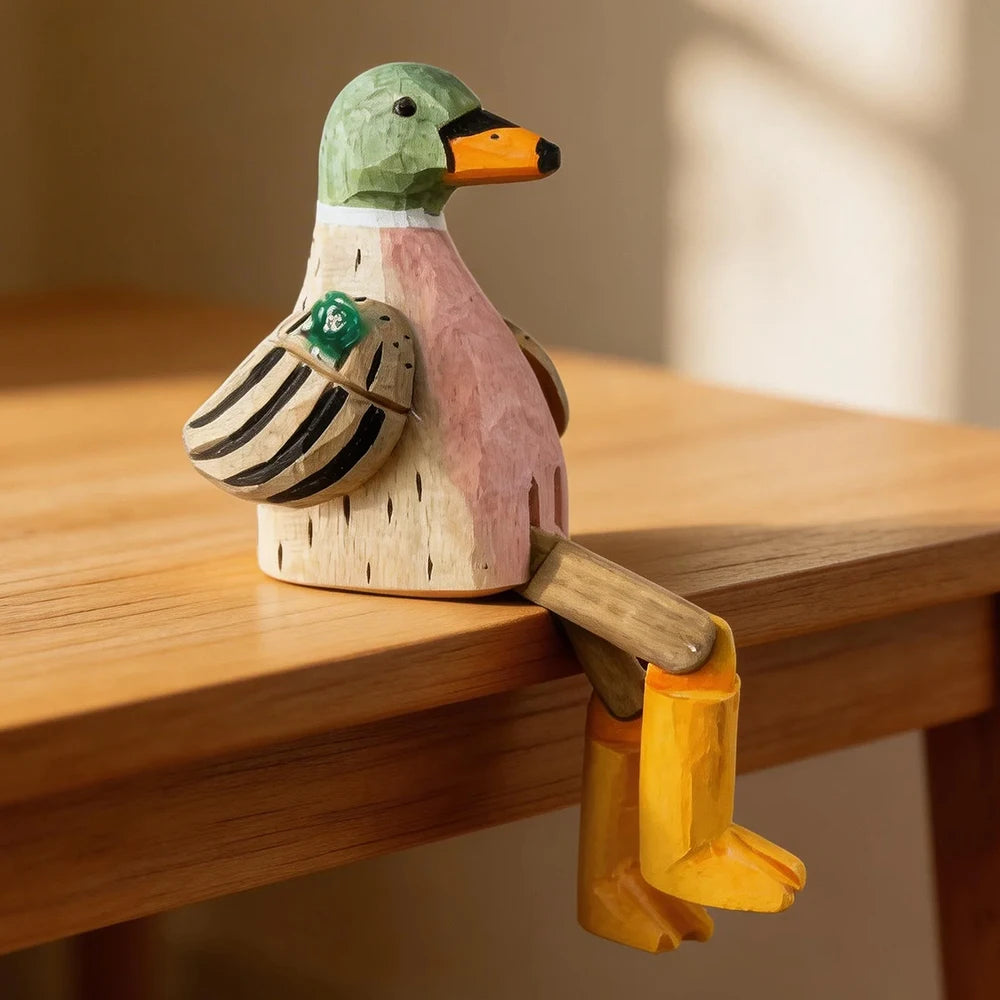 Wooden Duck Figurine
