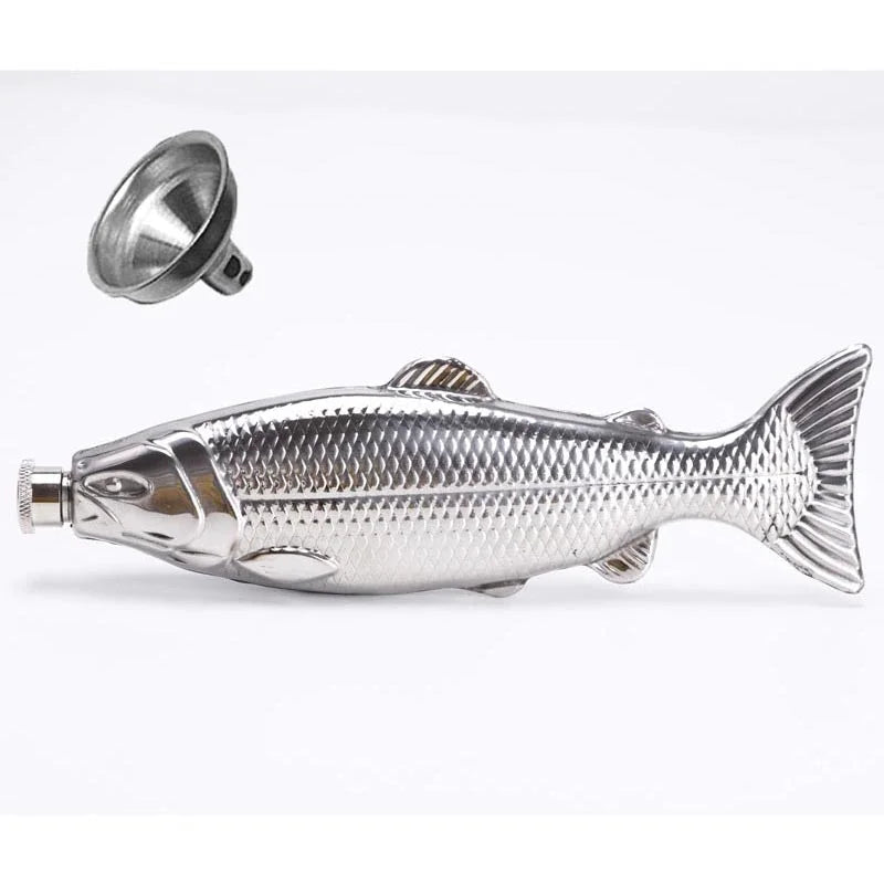 Steel Fish Flask - Floral Fawna