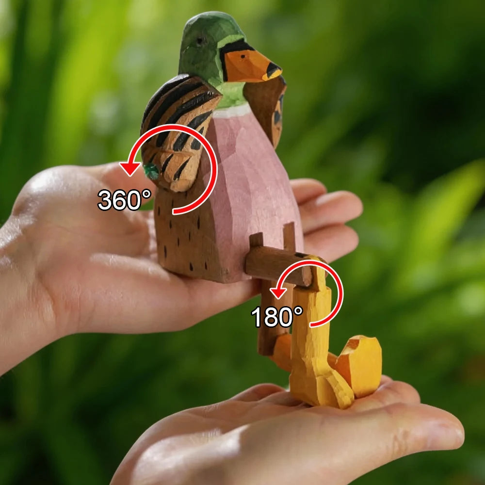 Wooden Duck Figurine
