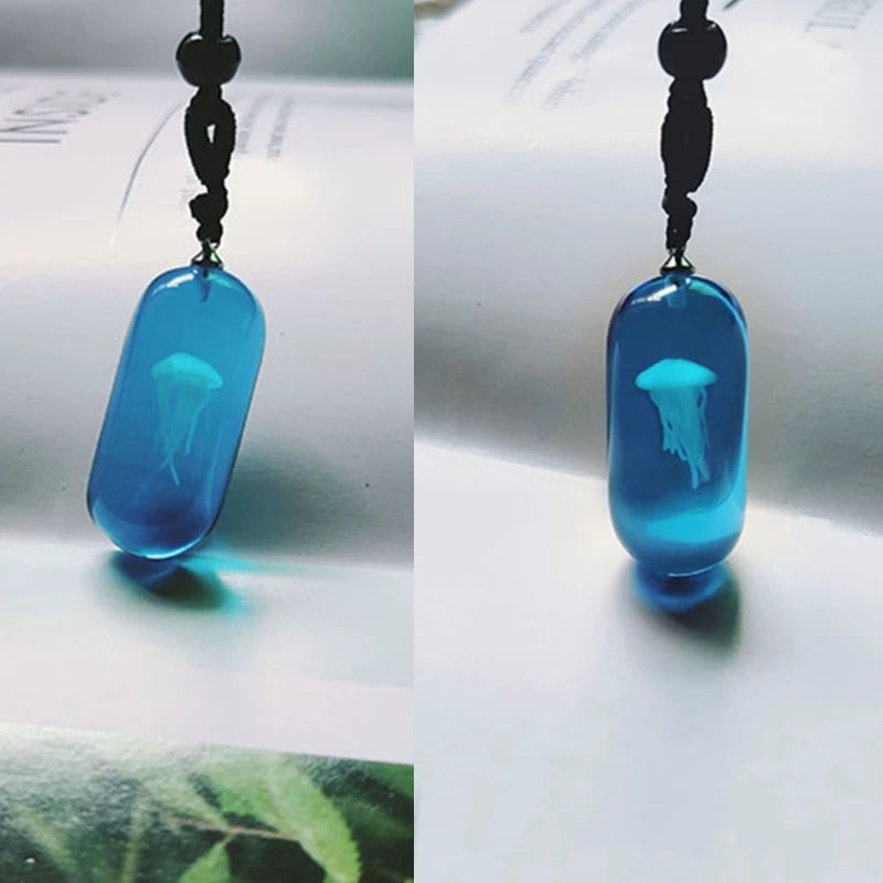 Glow In The Dark Jellyfish Necklace