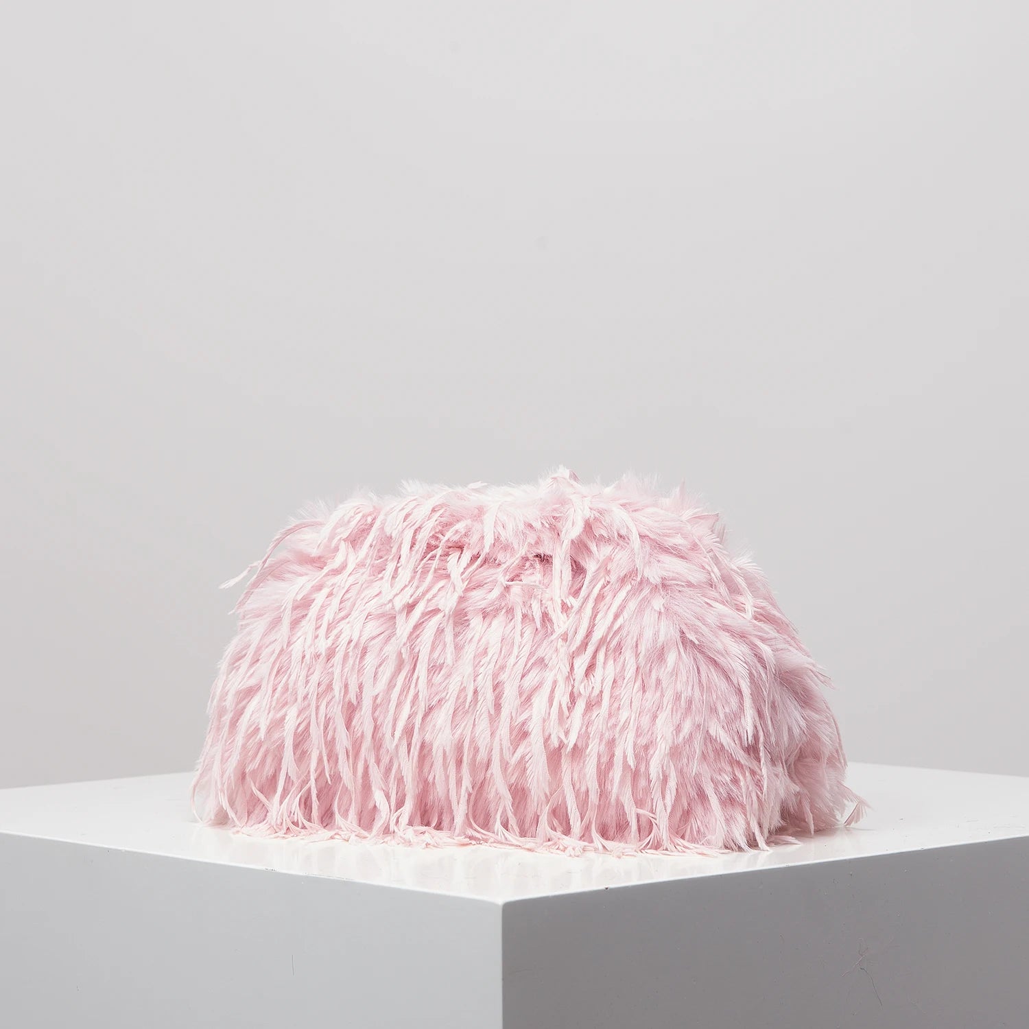 Faux Feather Clutch Bag - Floral Fawna