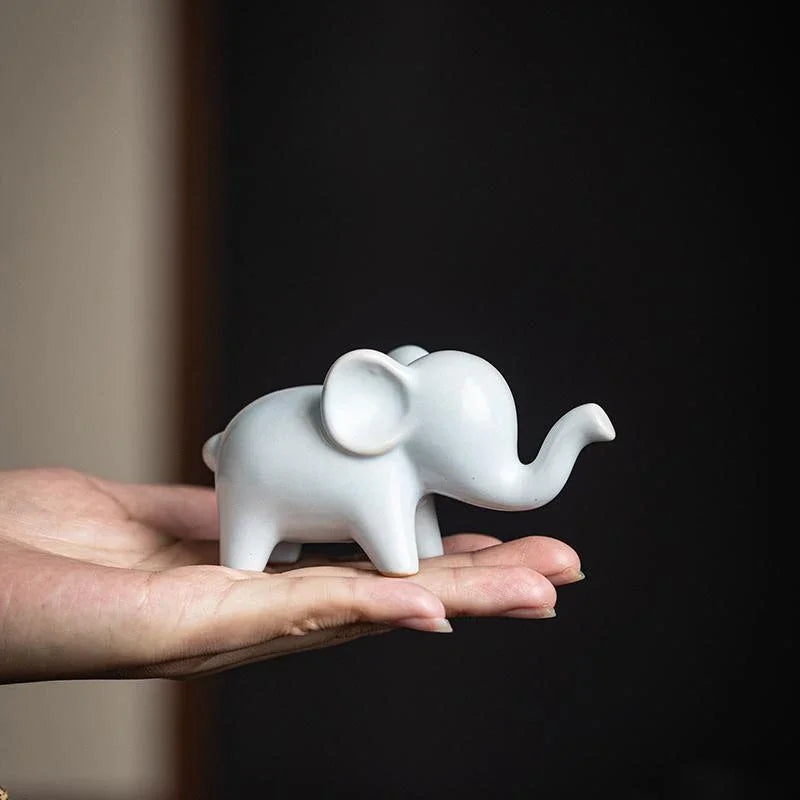 Ceramic Elephant Ornament - Floral Fawna