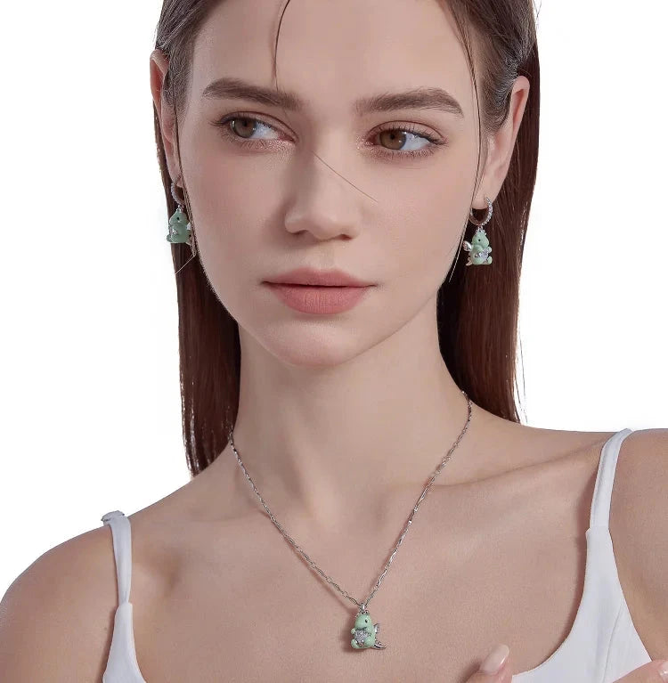 Lovable Dragon Dangle Earrings - Floral Fawna