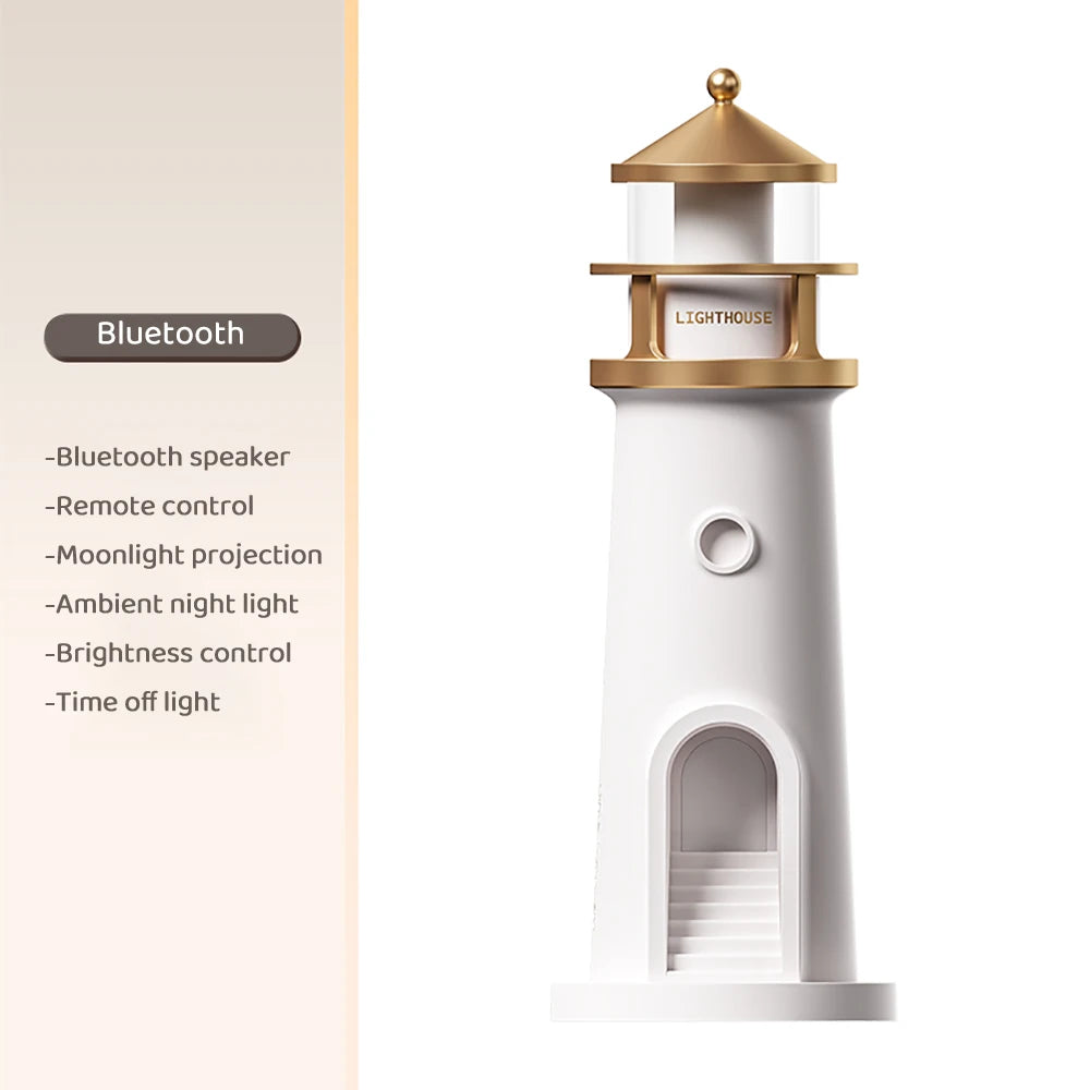 Lighthouse & Moon Projector - Floral Fawna