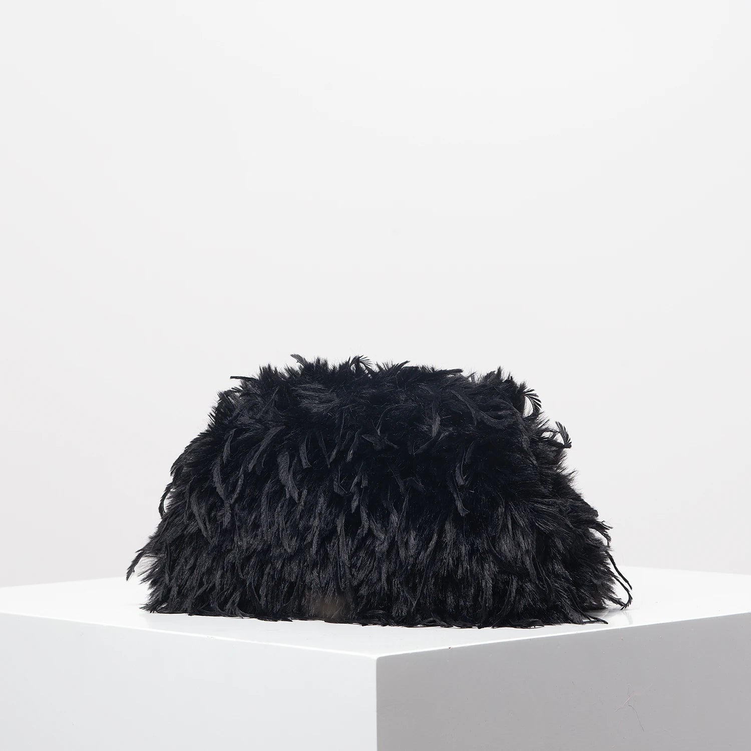 Faux Feather Clutch Bag - Floral Fawna