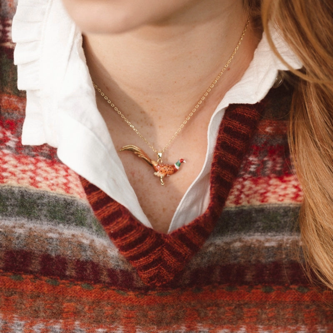 Pheasant Pendant Necklace