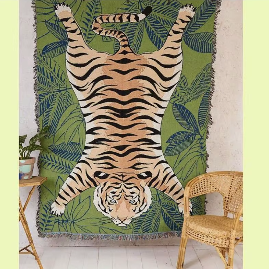 Tiger Leaf Throw - Floral Fawna