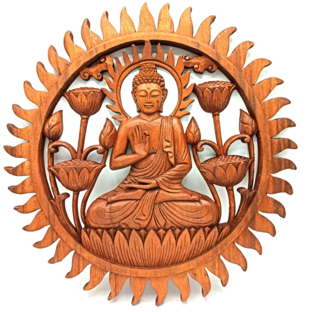 Buddha & Lotus Panel