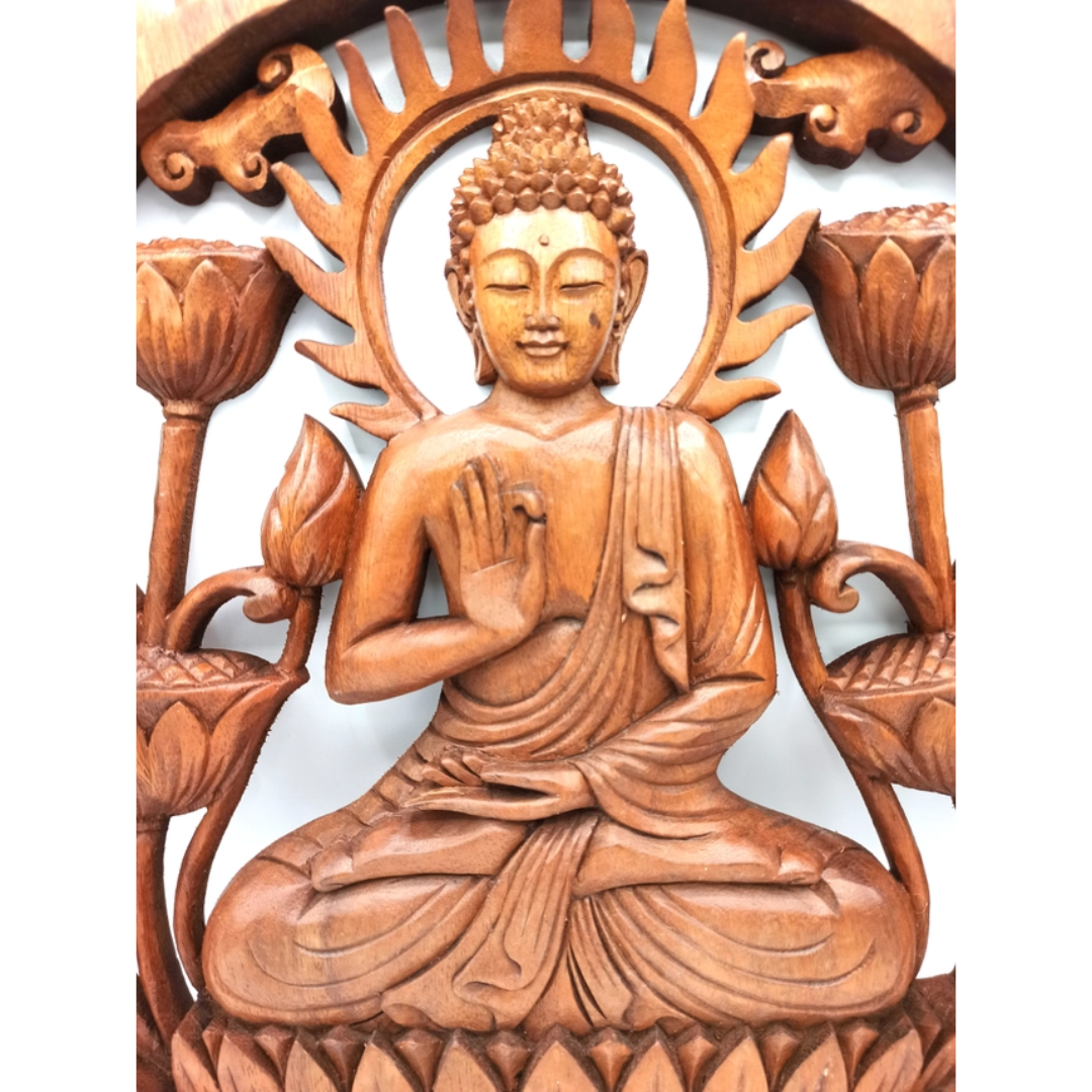 Buddha & Lotus Panel