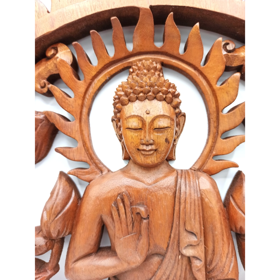 Buddha & Lotus Panel
