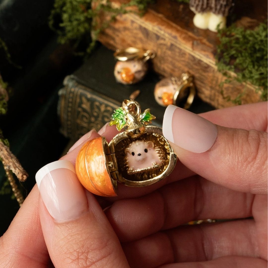 Hedgehog & Pumpkin Locket