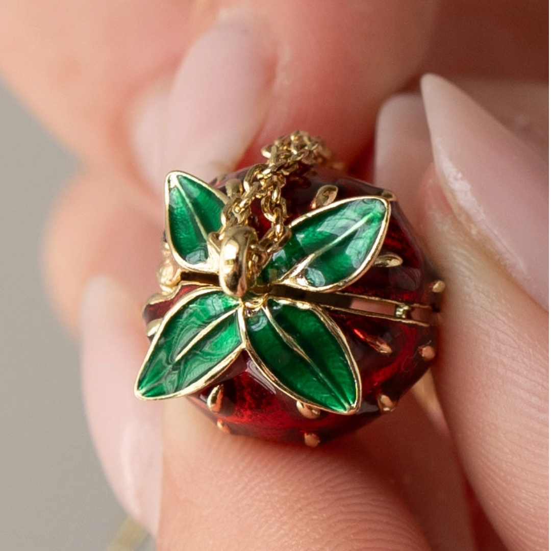 Strawberry & Mouse Locket Necklace