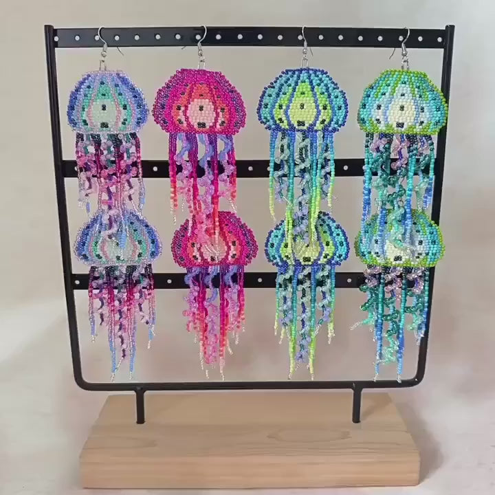Jellyfish Rice Bead Earrings