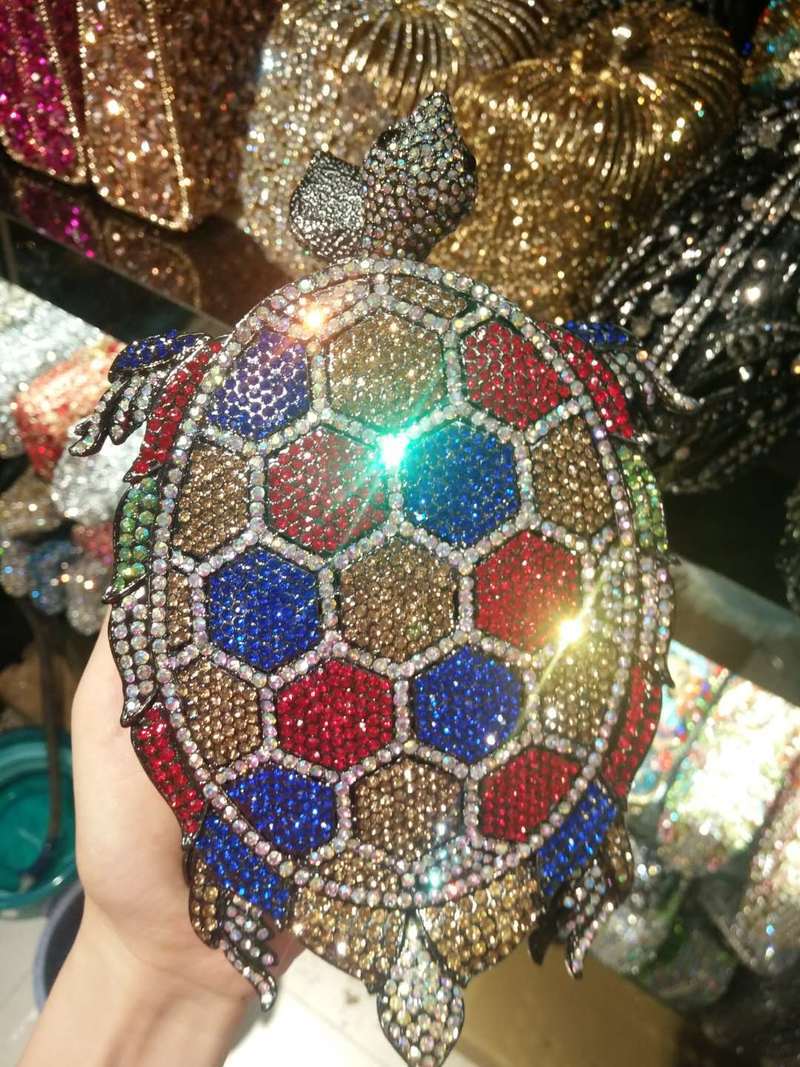 Turtle Crystal Clutch - Floral Fawna
