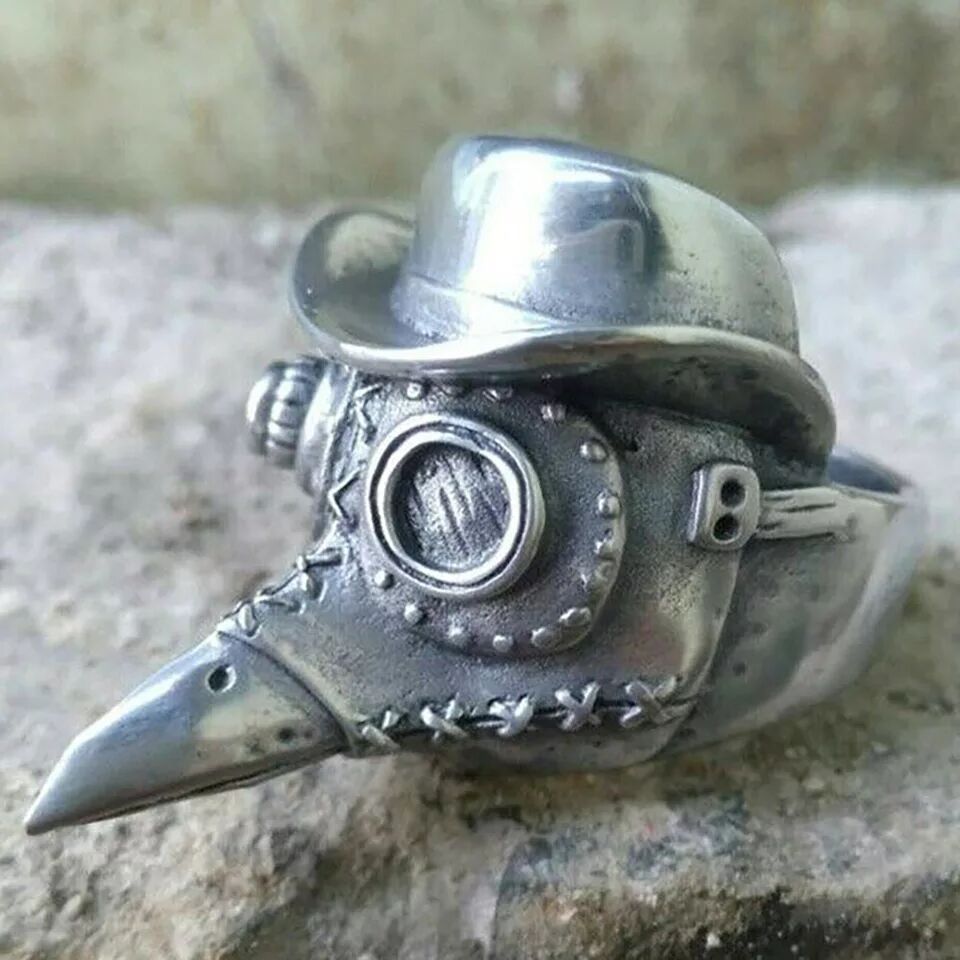 Plague Doctor Bird Ring - Floral Fawna