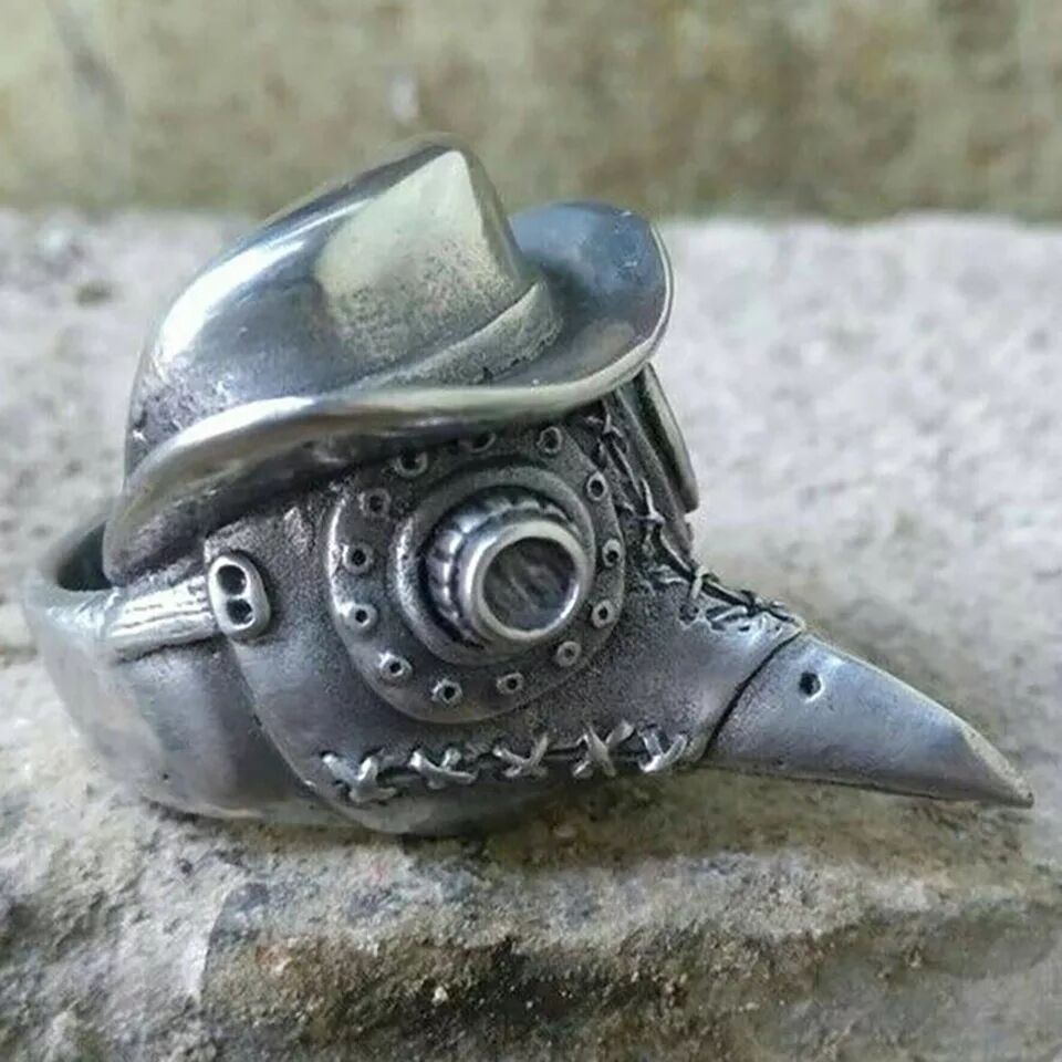 Plague Doctor Bird Ring - Floral Fawna