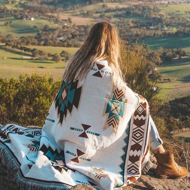 Indian Tribal Throw - Floral Fawna