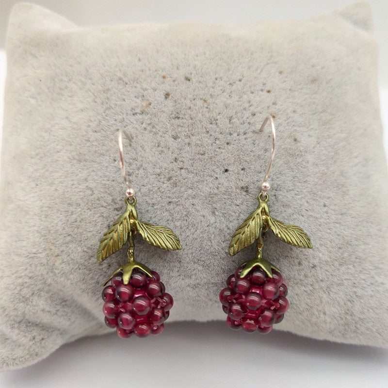 Pomegranate Drop Earrings - Floral Fawna