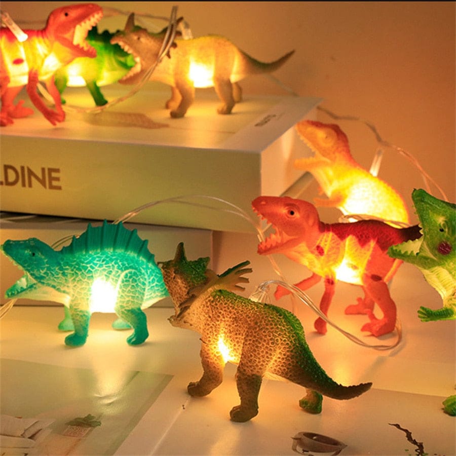 LED Dinosaur String Lights - Floral Fawna