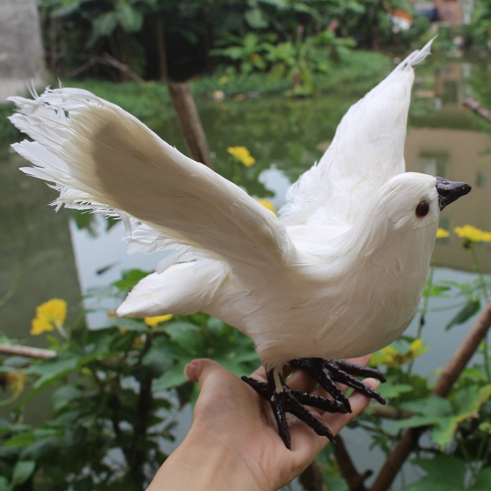 Artificial Dove Sculpture - Floral Fawna