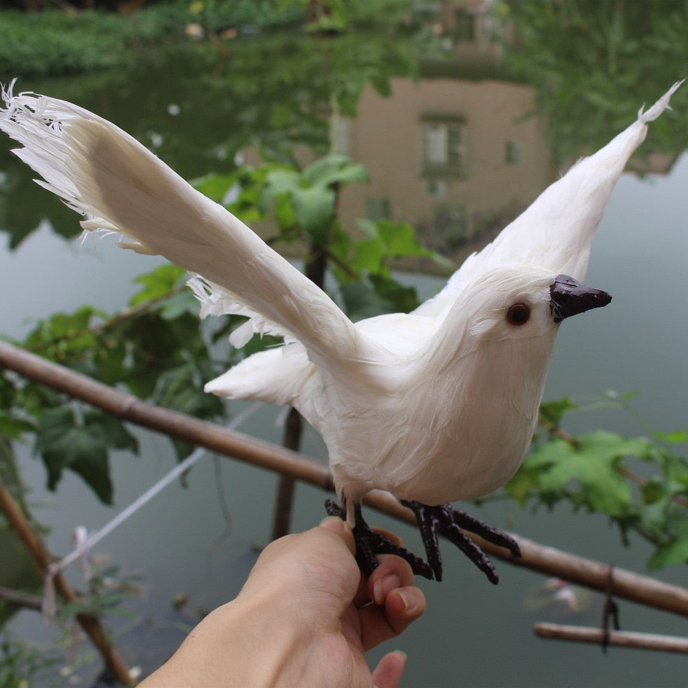 Artificial Dove Sculpture - Floral Fawna