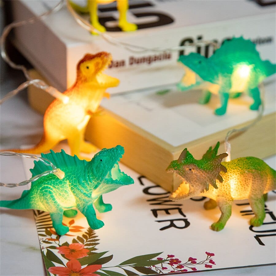 LED Dinosaur String Lights - Floral Fawna