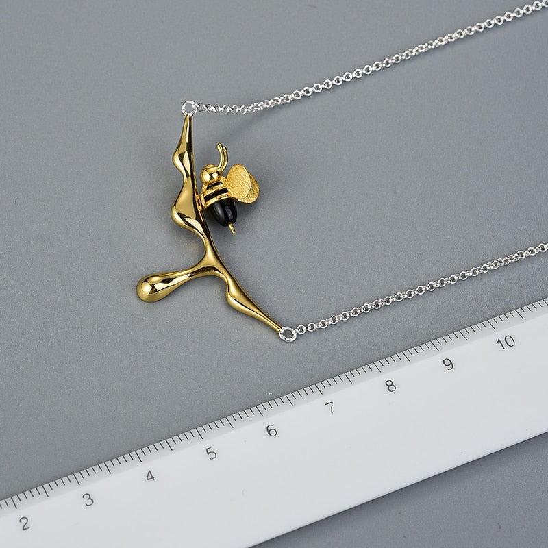 Bee & Honey Dripping Necklace - Floral Fawna