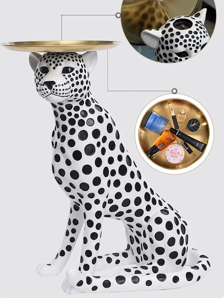Large Leopard Drink Stand - Floral Fawna