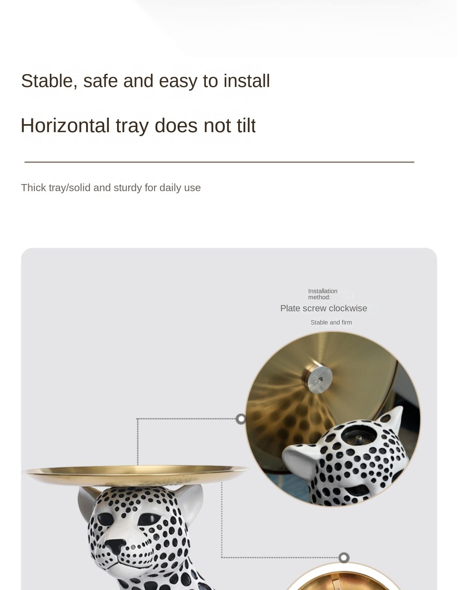 Large Leopard Drink Stand - Floral Fawna