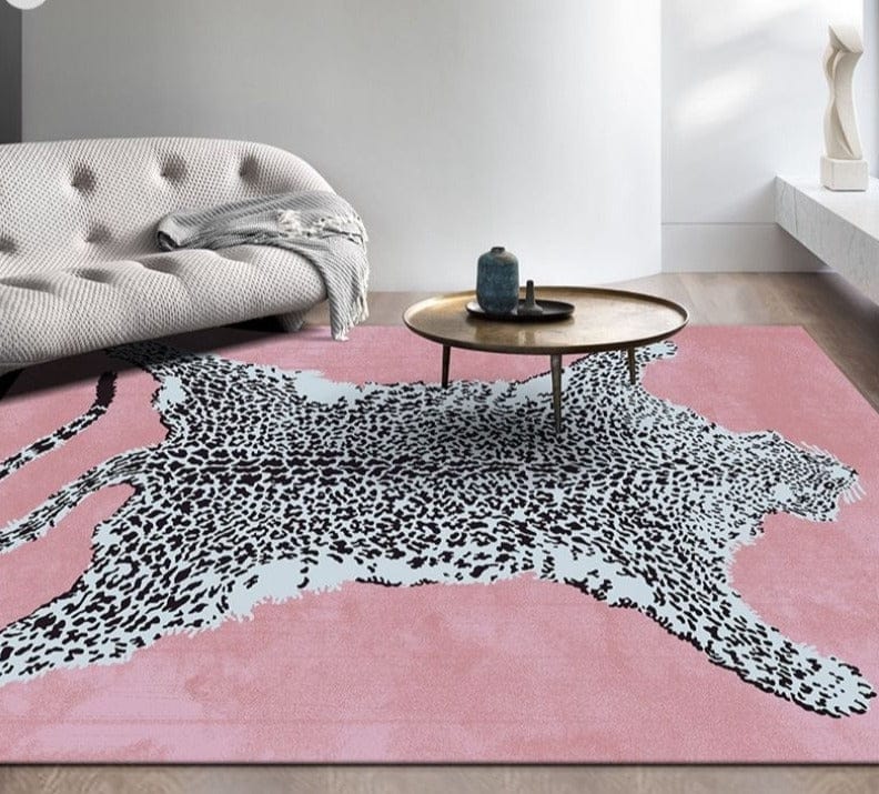 Pink Leopard Rug
