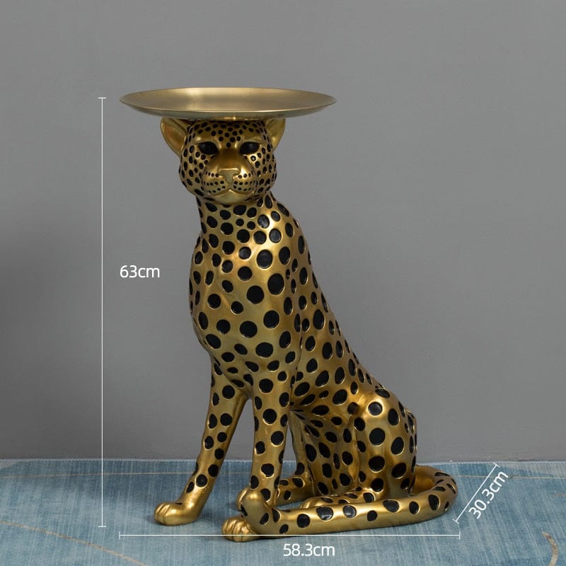 Large Leopard Drink Stand - Floral Fawna