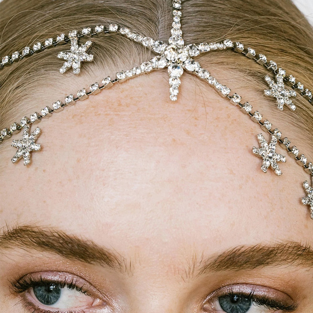 Multilayer Celestial Head Chain - Floral Fawna