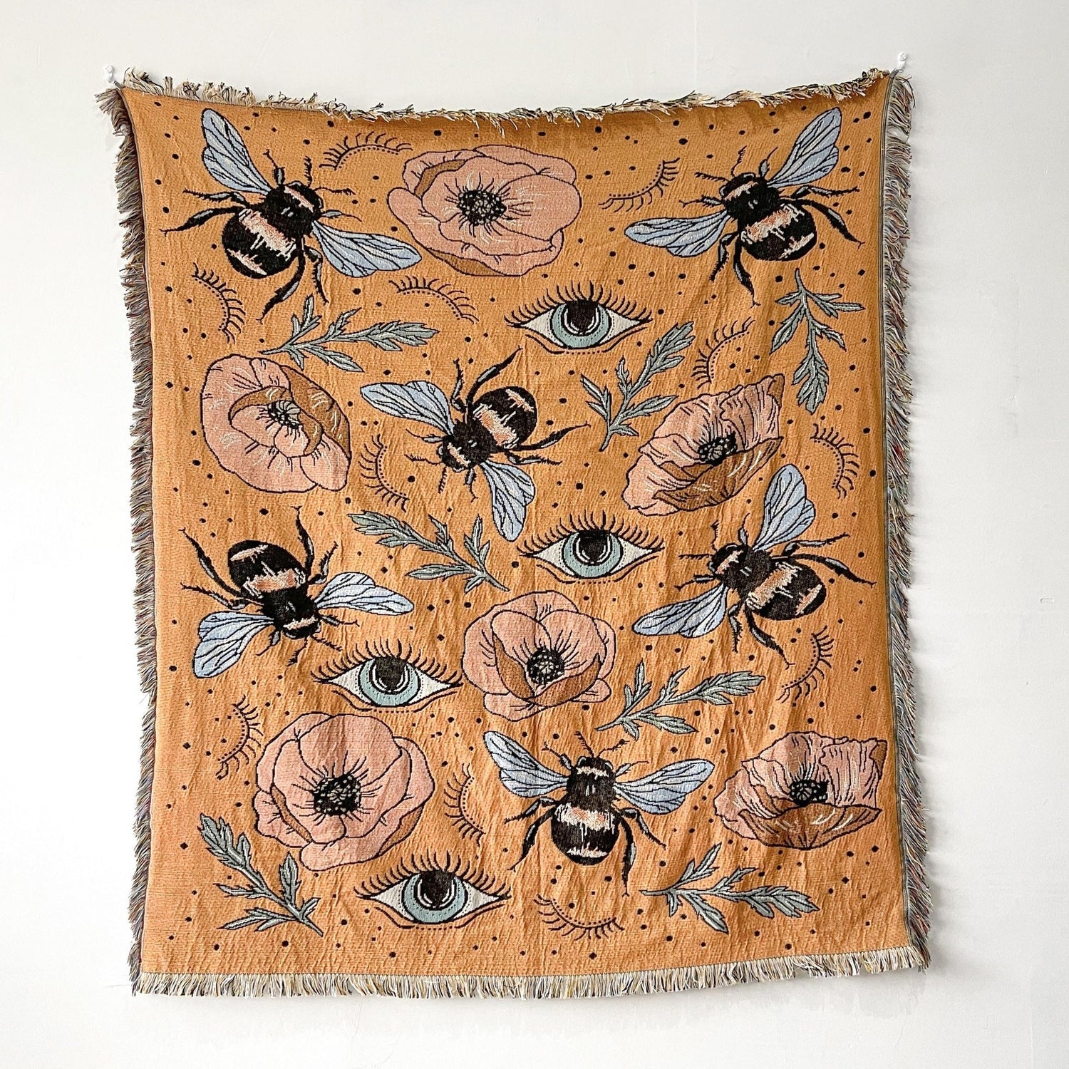 Evil Eye Tapestry Throw - Floral Fawna