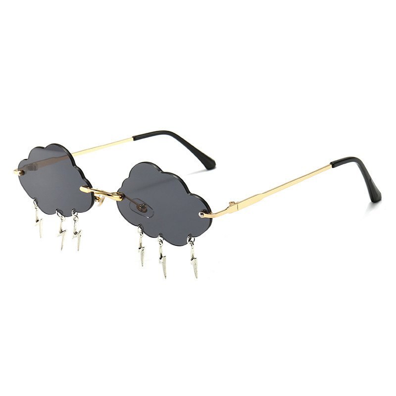 Cloud & Lightening Bolt Festival Sunglasses - Floral Fawna