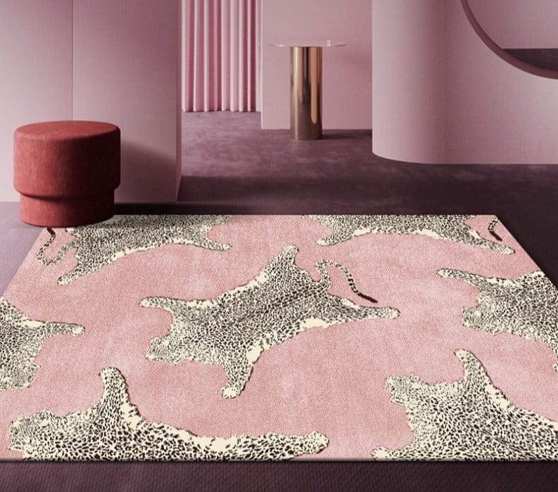 Pink Leopard Rug