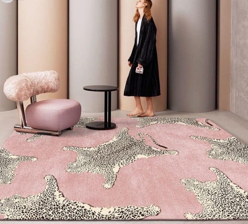 Pink Leopard Rug