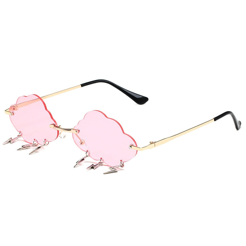 Cloud & Lightening Bolt Festival Sunglasses - Floral Fawna