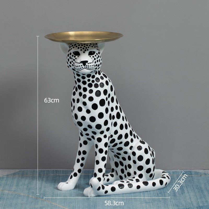 Large Leopard Drink Stand - Floral Fawna