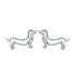 Sterling Silver Dachshund Ring & Earrings Set - Floral Fawna