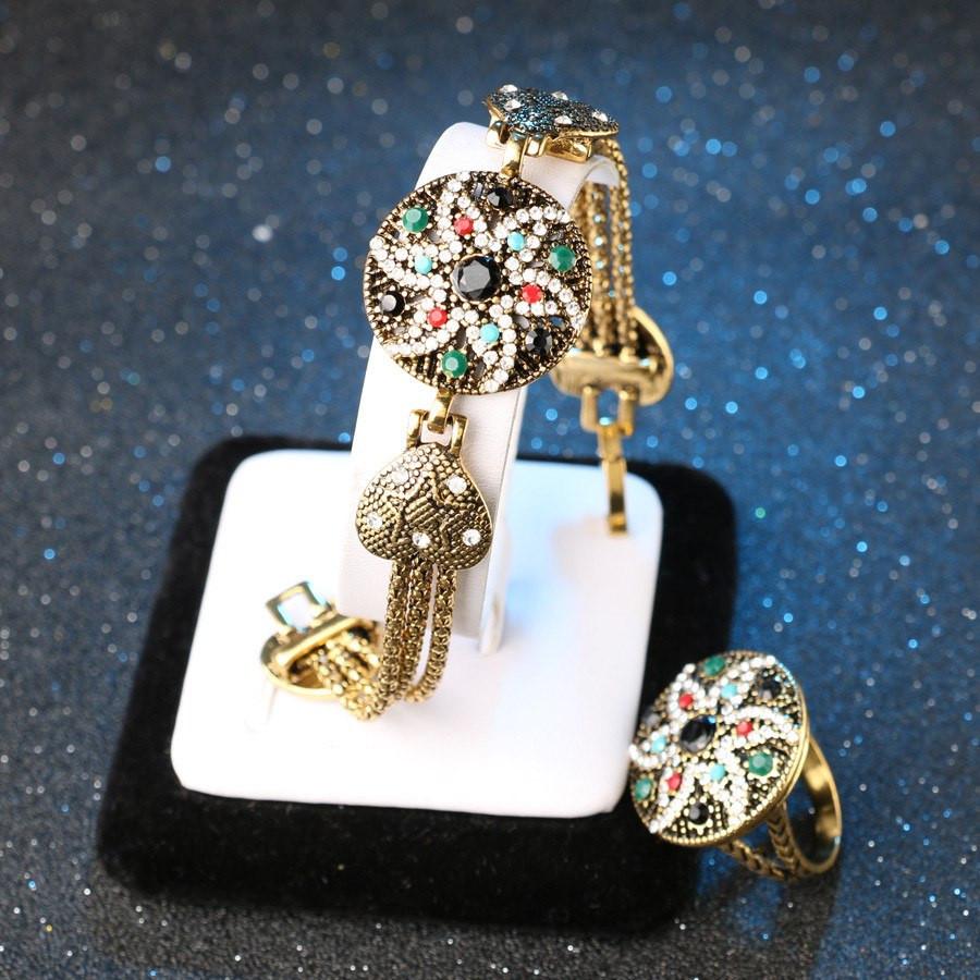 Colorful Star Design Bracelet And Ring Set - Floral Fawna