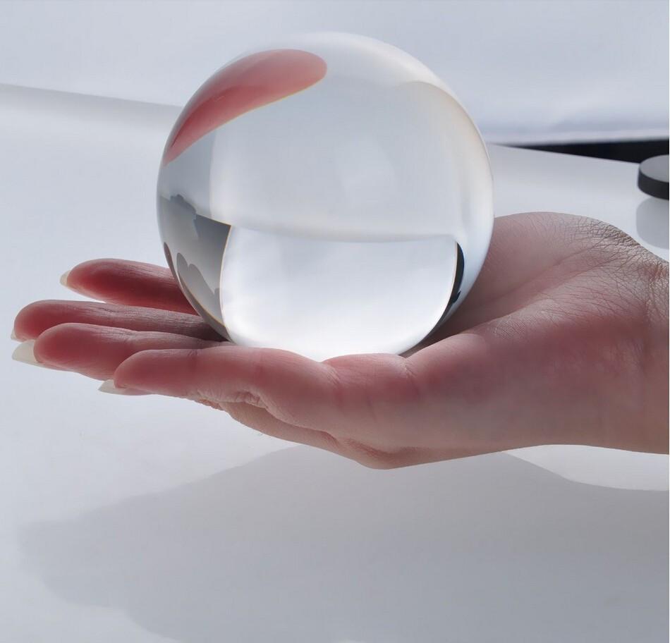 Crystal Ball Sphere Table Decor - Floral Fawna