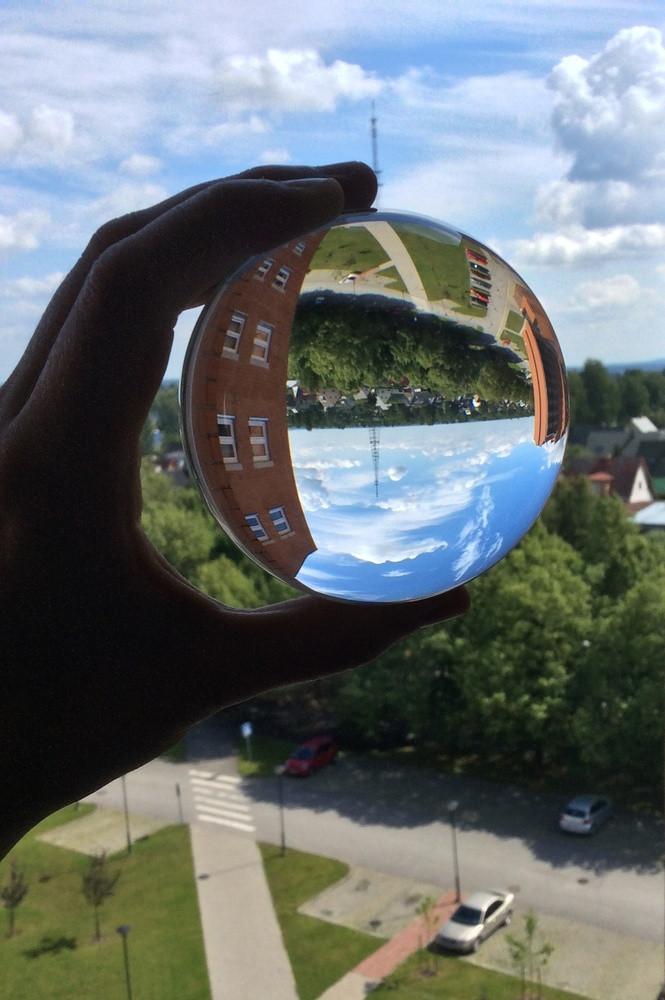 Crystal Ball Sphere Table Decor - Floral Fawna