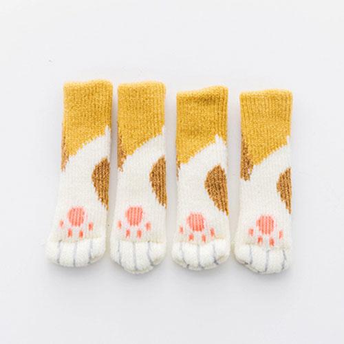 Kitty Cat Paw Chair Socks - Floral Fawna