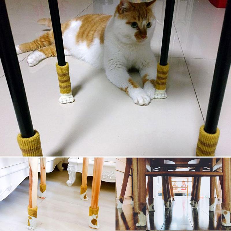 Kitty Cat Paw Chair Socks - Floral Fawna